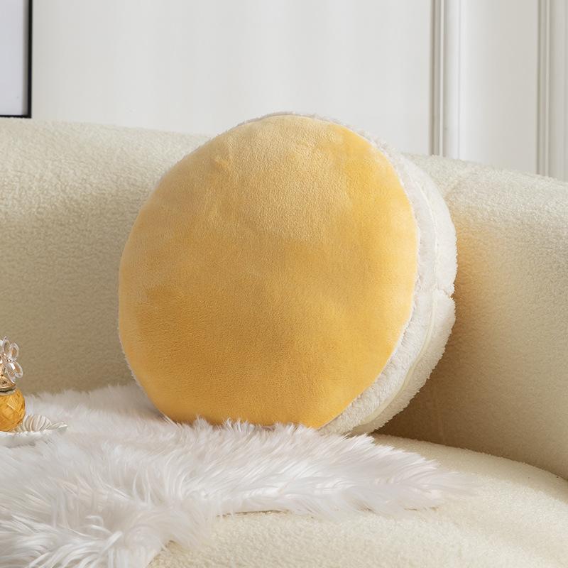 Car Blanket Round Pillow Multi-function Dual-purpose Plush Car Backrest Home Chair Sofa Pillow Office Nap Cover Quilt Pillows