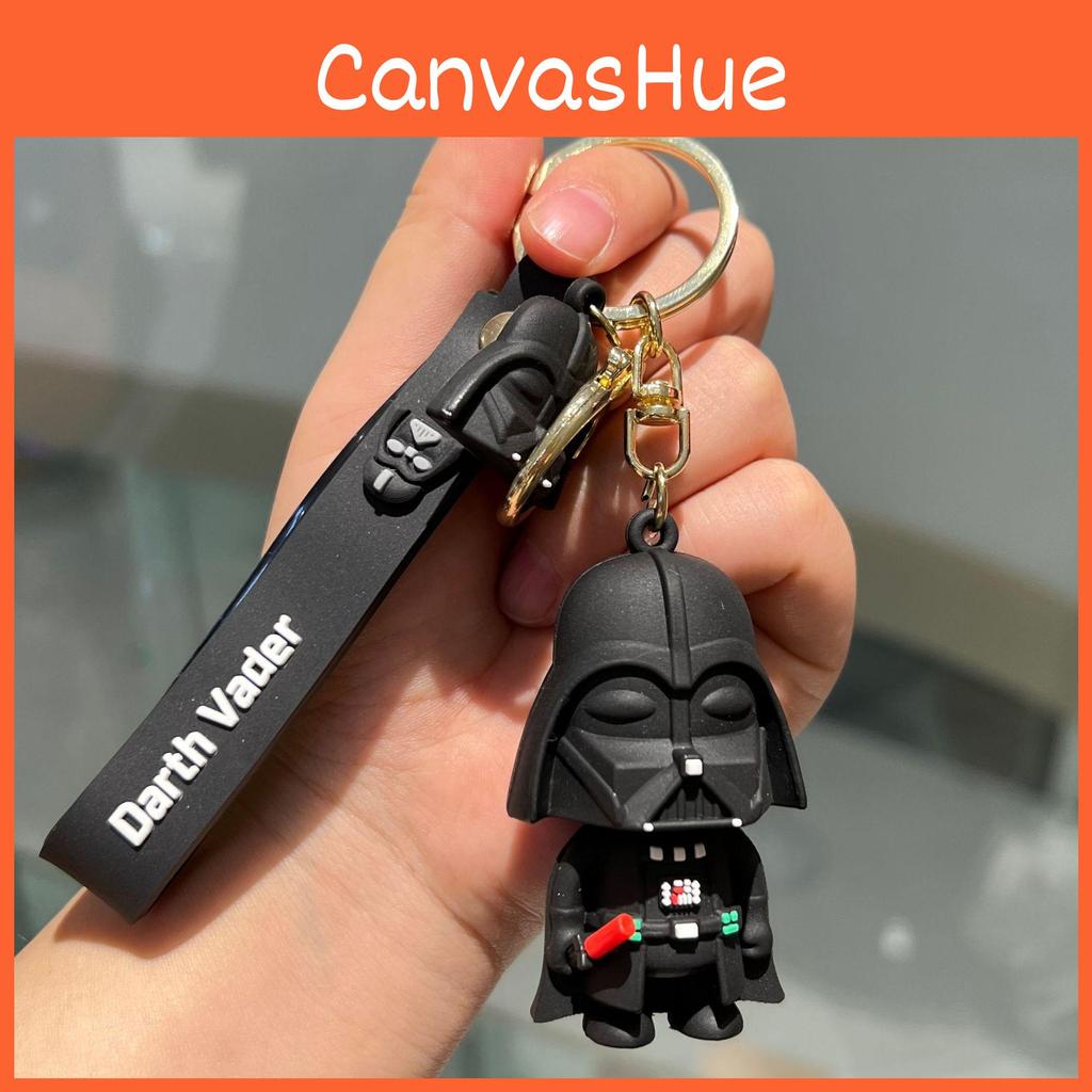 Adorable Cartoon Darth Vader Car Keychain Cute Pvc Soft Pendant Key Accessory