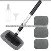 Telescopic Microfiber Car Window Cleaning & Defogging Brush Set