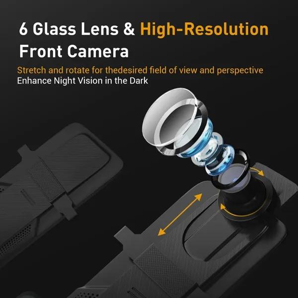 10" IPS Full Touch Screen 1080P Dash Cam Auto DVR Rückfahrkamera Videorecorder G-Sensor Parkmonitor