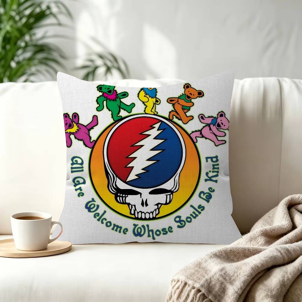 Album GGrateful DDead Band Cushion Cover Pillowcase Upholstery Sofa Throw Pillow Home Decor Pillowcas