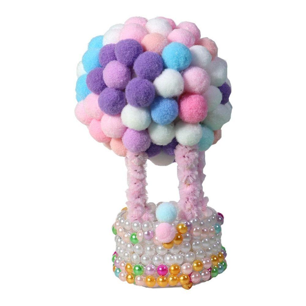 1 Pack 1cm/1.5cm DIY Pom Pom Ball Macaron Colors DIY Plush Ball Pompom Fur Balls  Handmade Kids Toys