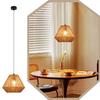 Pendant Lamp - NETTLIFE - 1 Light - Hemp Rope - Yellow - Metal & Fabric - E27 Socket