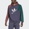 Adidas Originals Kleeblatt-Logo Print Colorblock Hoodie Herren Oberteile Marineblau HK2096