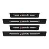 4Pcs For Fiat Panda Logo Style Carbon Fiber Leather Car Door Sill Protector Sticker Anti-Scratch Protective Stickers Accessories