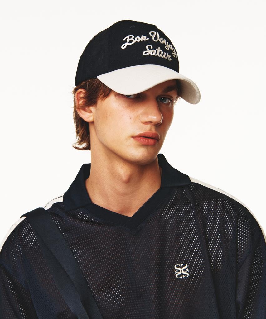 Seteo Bon Voyage Contrast 5 Panel Ball Cap Black