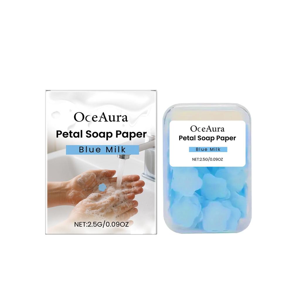 Petal Hand Soap Sheets Set, Gentle Cleansing & Moisturizing Hand Skin, Portable Disposable Cleansing Soap Paper for Travel & Daily Use