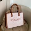 New high-end fashion letter tote bag portable shoulder crossbody trendy women's bag