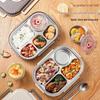 Dejier Thickened 304 Stainless Steel Divided Lunch Box
