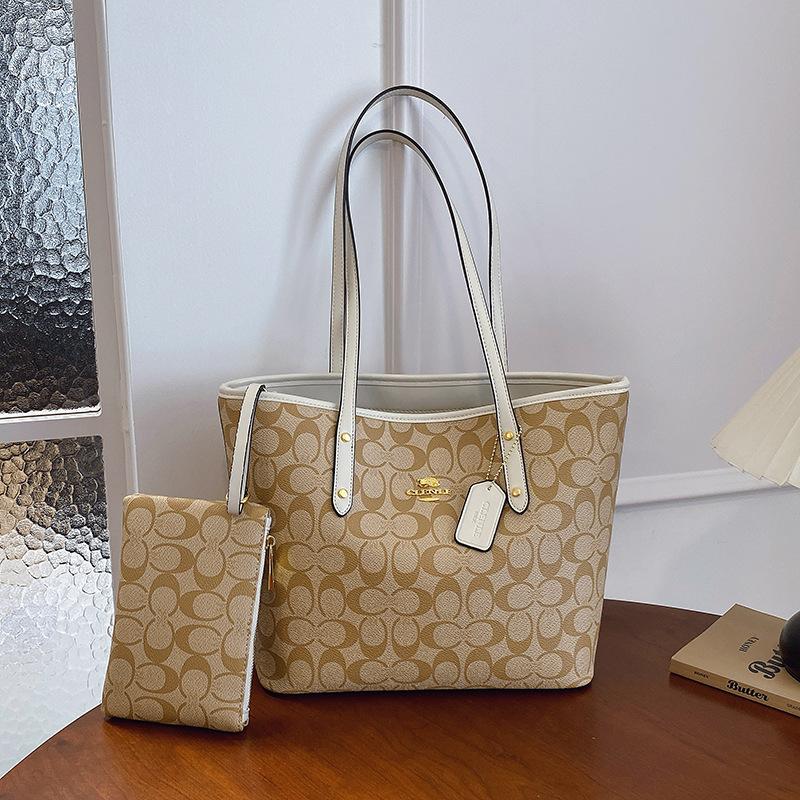 High-end large-capacity shopping bag women's bag new fashionable versatile handbag popular large bag messenger bag