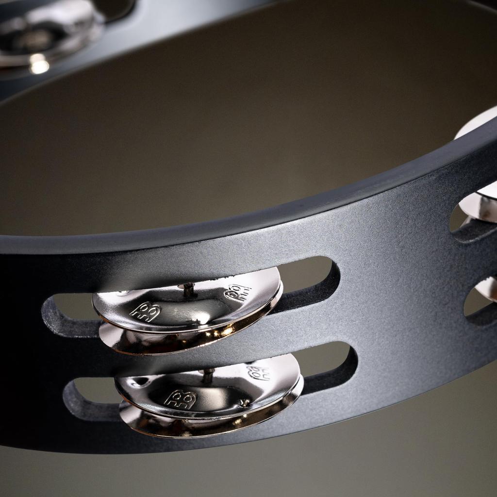 MEINL Percussion Compact Wood Tambourine with Nickel Plated Steel Jingles, 2-Rows, CTA2S-BK [Official Japanese Product]