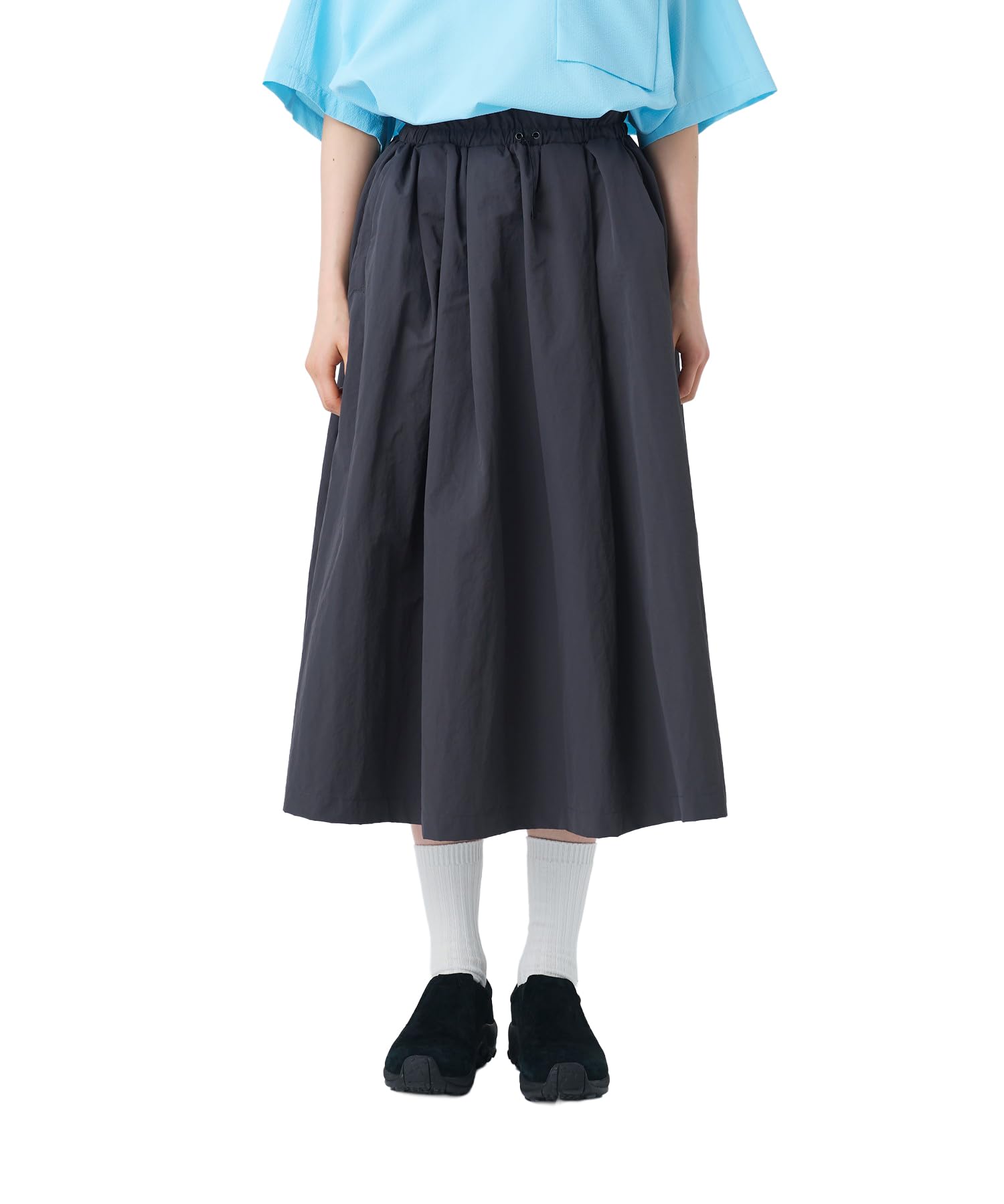 Erin Select - Japanese Selection Of Goods- Women's Nylon Washer Skirt Scarf Neck Wrap Charcoal 1 [Snow Peak] Sk-26Sw003