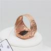 Russia 585 Purple Gold Couple Ring Fashion Rose Gold Plated Black Stone Ring For Boyfriend Gift