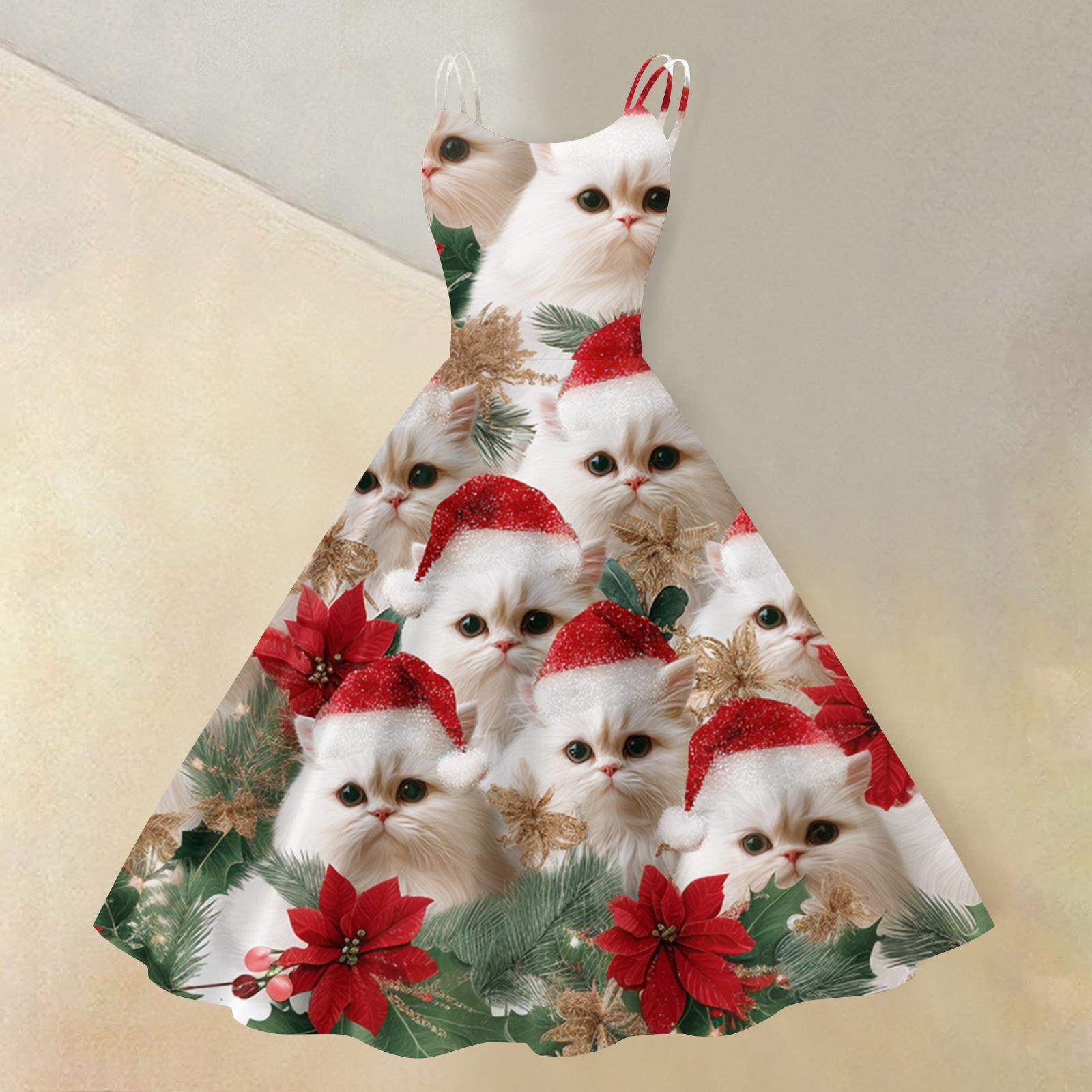 

Женское сексуальное платье с рождественским принтом, открытыми плечами, в стиле панк-ретро XL