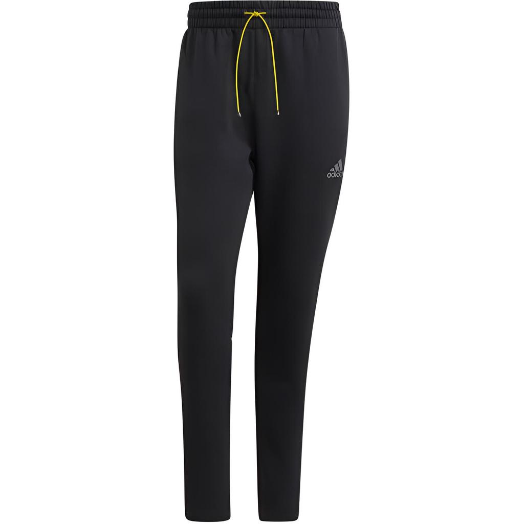 Adidas Solid Color Lace-Up Sports Training Casual Pants Men Bottoms Black GL5694