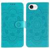 Pro iPhone 16e Pouzdro PU Kůže Mandala Vytištěný Design Peněženka Kryt na Telefon