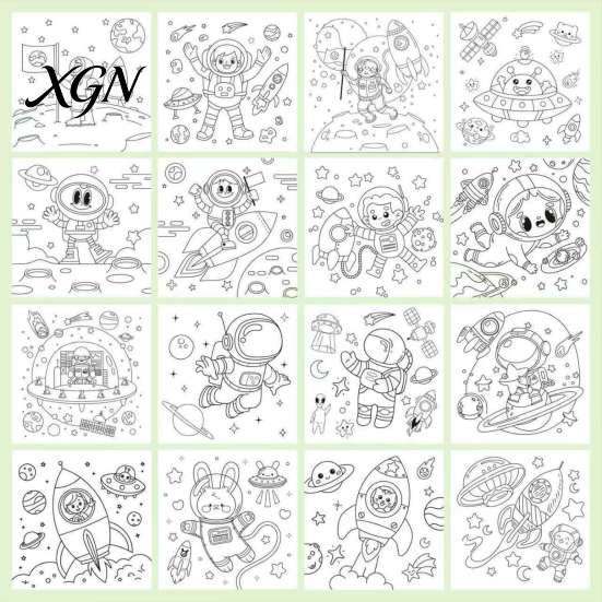 Kids Art Education Materials Children's Coloring Book, with Cute Animal Theme, Thick Paper Sketchbook, Creative Arts And Crafts Gifts Drawing
