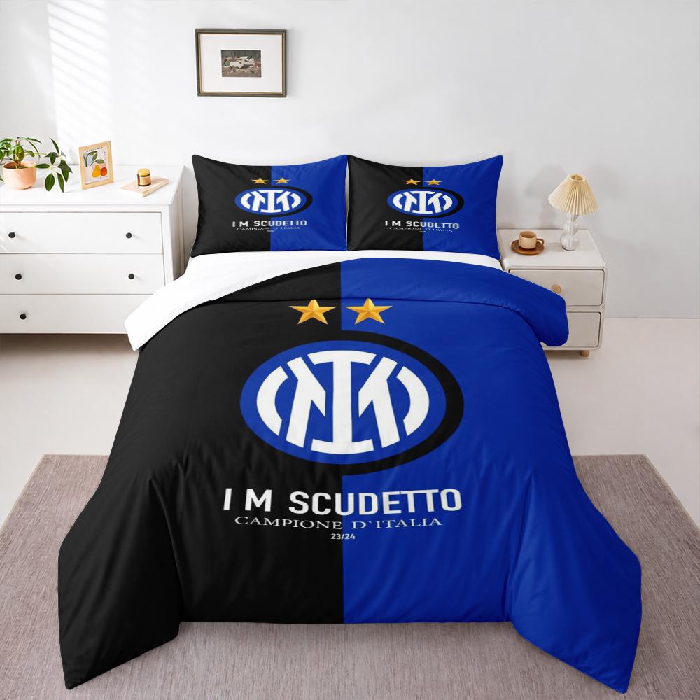 Inter Milan Logo Bedding set Design 23/24 Bedding set (1 duvet cover, 2 pillowcases, duvet not included) sofas.