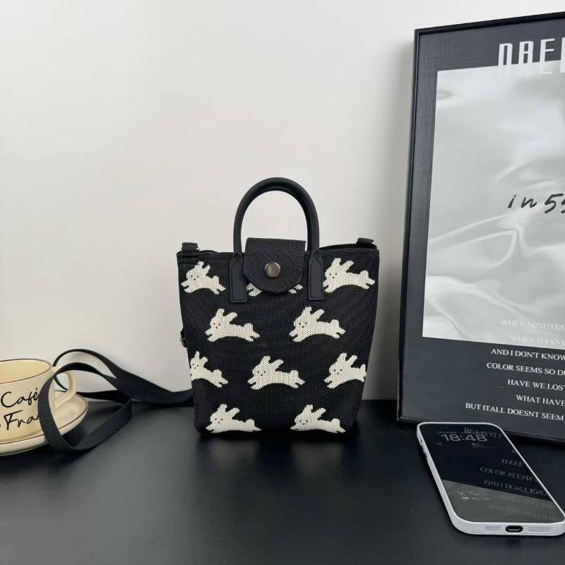 New knitted mobile phone bag, high-end handbag, women's messenger bag, adjustable versatile, convenient and large-capacity bag