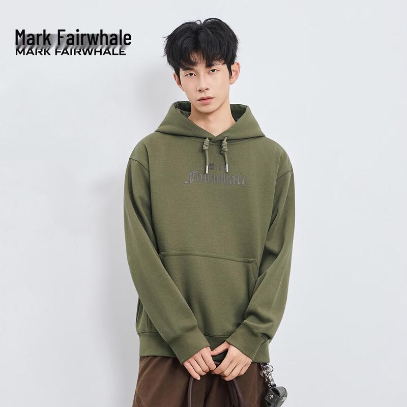 Mark Fairwhale Men's Letter Print Hooded Sweatshirt