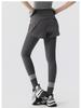 Women's High Waist Hip-Lift Yoga Pants, Quick-Dry, Two-Piece Look, for Autumn/Winter Running & Training.