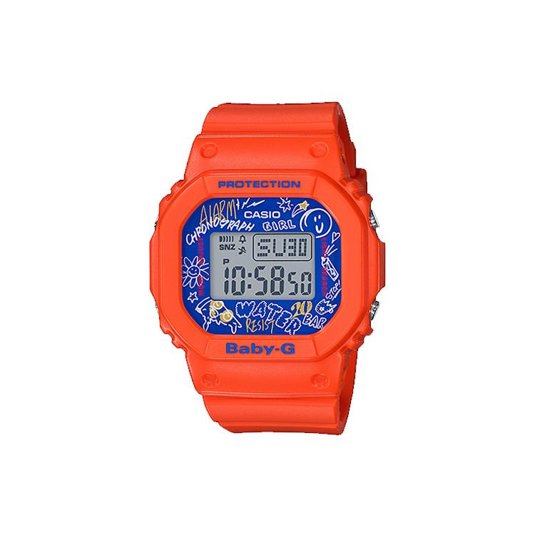 CASIO Women s BABY-G 44.7mm Gray Watch BGD-560SK-4DR BGD-560SK-4DR Orange Case