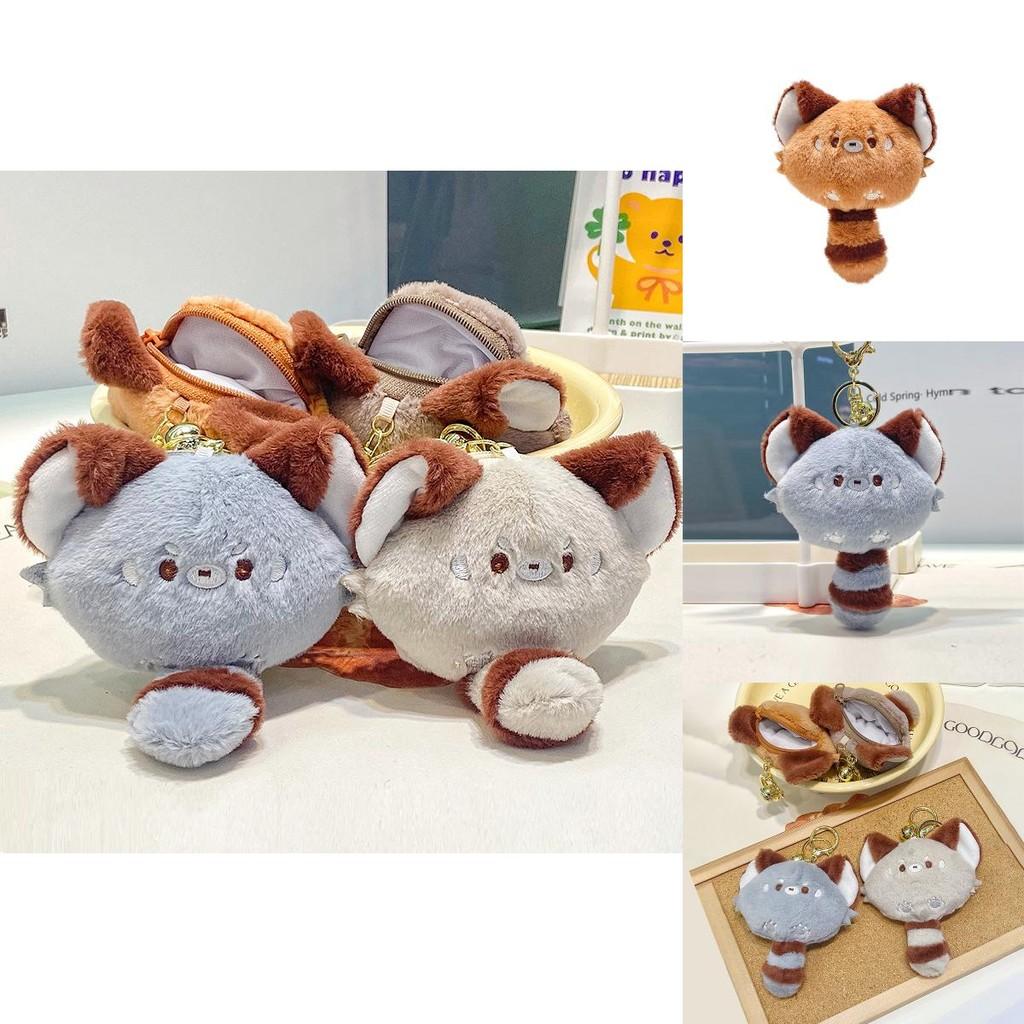 Lovely Plush Panda Bb Coin Purse Keychain Unique Keychain Accessory In Soft Colors For Kids