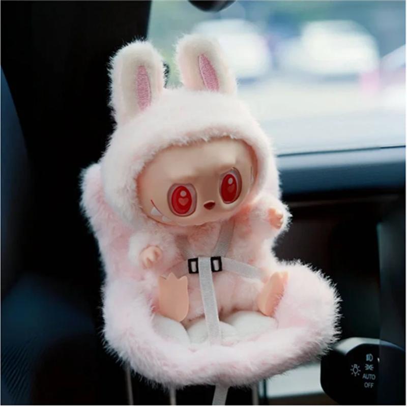 15-17cm Car Doll Seat For Labubu Doll Safety Seat Cute Doll Air Outlet Aromatherapy Decoration Car Interior Decoration