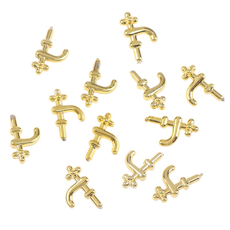 12Pcs 1:12 Dollhouse Miniature Wash Basin Water Tap Faucet Furniture Accessories