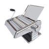 Fuxing Brand Hand-Crank Pasta Press Noodle Maker with Disassembly-Free Blade and Tray, Stainless Steel