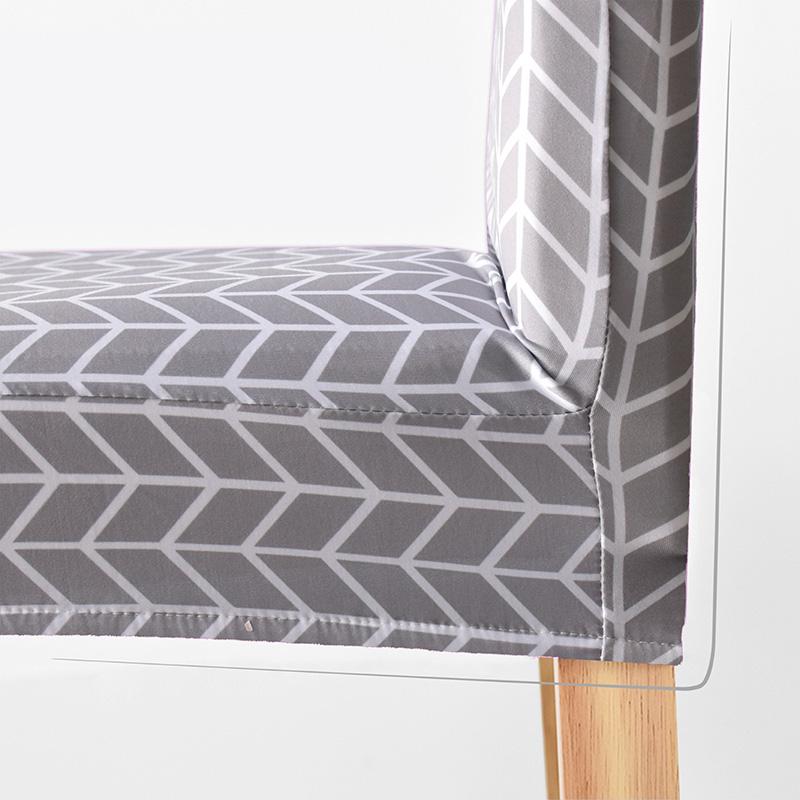 Cover For A Chair, Gray Herringbone Pattern