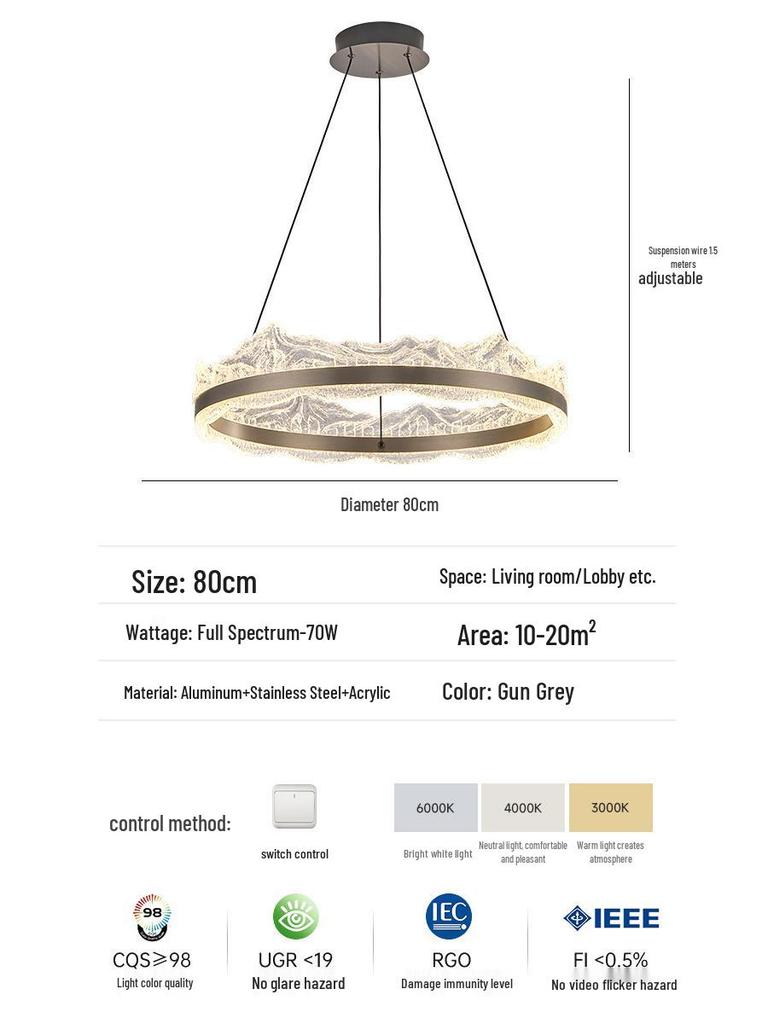 Italian Modern Luxury Chandelier for Living Room or Dining Hall