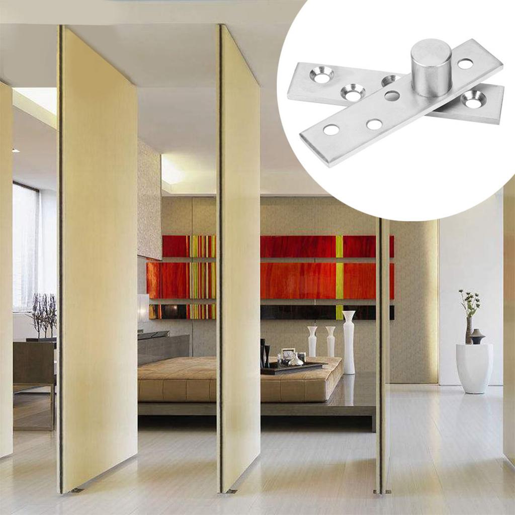 2 piezas Bisagra Pivotante Giratoria de 360 Grados Bisagra Giratoria para Puerta de Acero Inoxidable 75 mm de Longitud Pivote Excéntrico