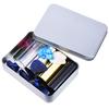 Small Metal Tin Silver Storage Box Case Organizer For Money Coin Candy Key Rectangular Jewelry Cosmetic Organizer