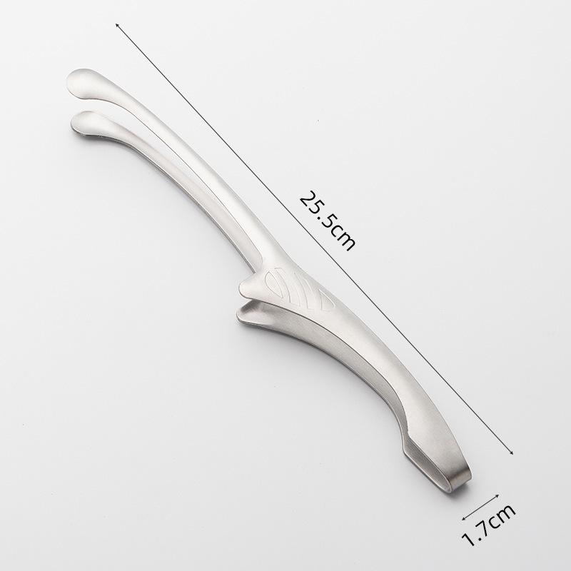 Korean Style Stainless Steel BBQ & Cooking Tongs - Anti-Scald Pointed Design for Food, Steak, Buffet.