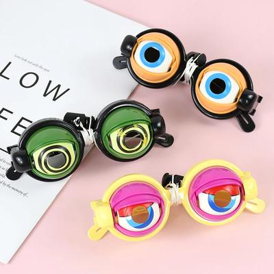1PC Funny Glasses for Kids Crazy Googly Eyes Glasses with Blinking Eyeball Novelty Halloween Chrismas Gifts Prank Props