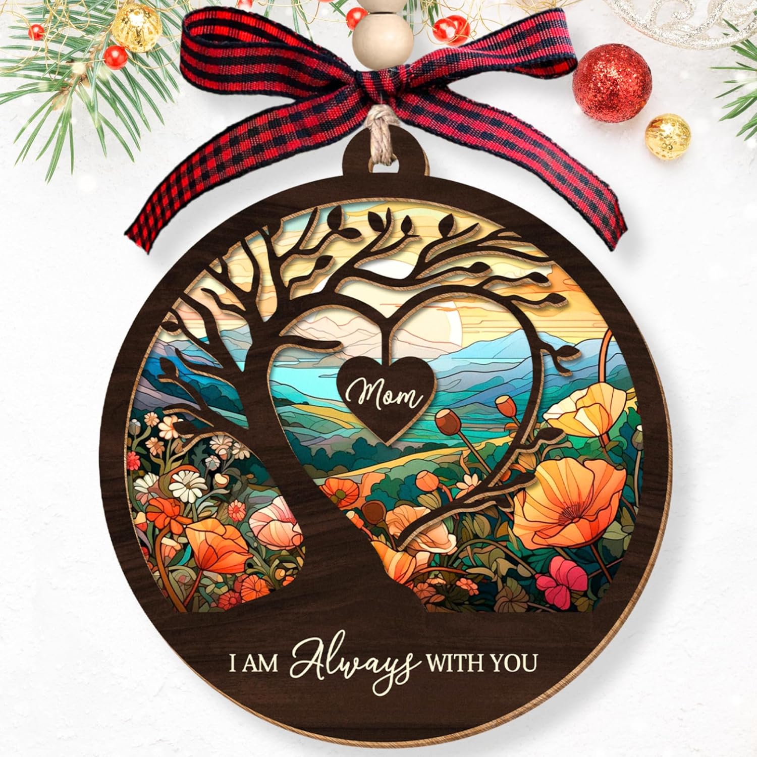 Pawzity Mom Memorial Ornament - Memorial Ornaments for Loss of Mom - Bereavement Gifts, in Memory of Mother Gifts - Remembrance, Sympathy Gift - 2