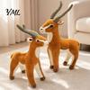 Skin Friendly Polyester Fiber Doll Plush Tibetan Antelope Doll, Posable Stuffed Toy, Cute Toy Cuddly Animal, Collectible Gift for Kids Home