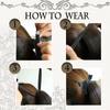 MERISIHAIR Coda di Cavallo Sintetica Lunga Liscia con Coulisse Clip In 22/32 Pollici Extension Capelli Nero Castano per Donne