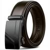Fashion Automatic Buckle Belt for Men - Famous Brand, Business - Style, Black PU Leather, Jeans Belt