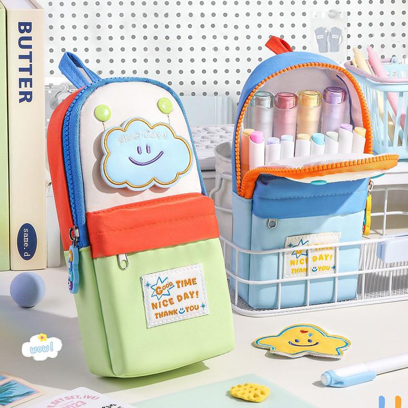 Capacity Pencil Case For Small Star Schoolbag Color - Blocked Pencil Case Lt S A High Appearance Level Cute And Large