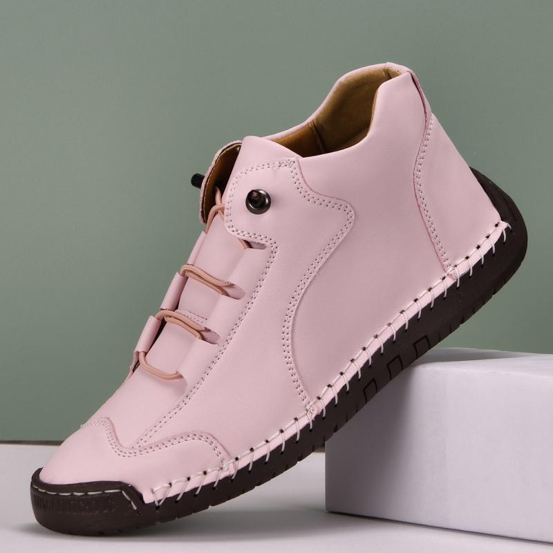 Women's High Top Outdoor Hiking Shoes Pink Ankle Boots Casual Wide Head Purple Green Shoes Plus Size