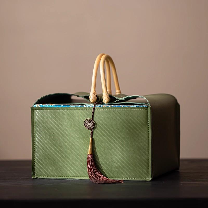 Empty Leather Gift Box for Holidays - Luxury Storage Box for Nuts, Candy, Jewelry - Christmas New Year Festival Present