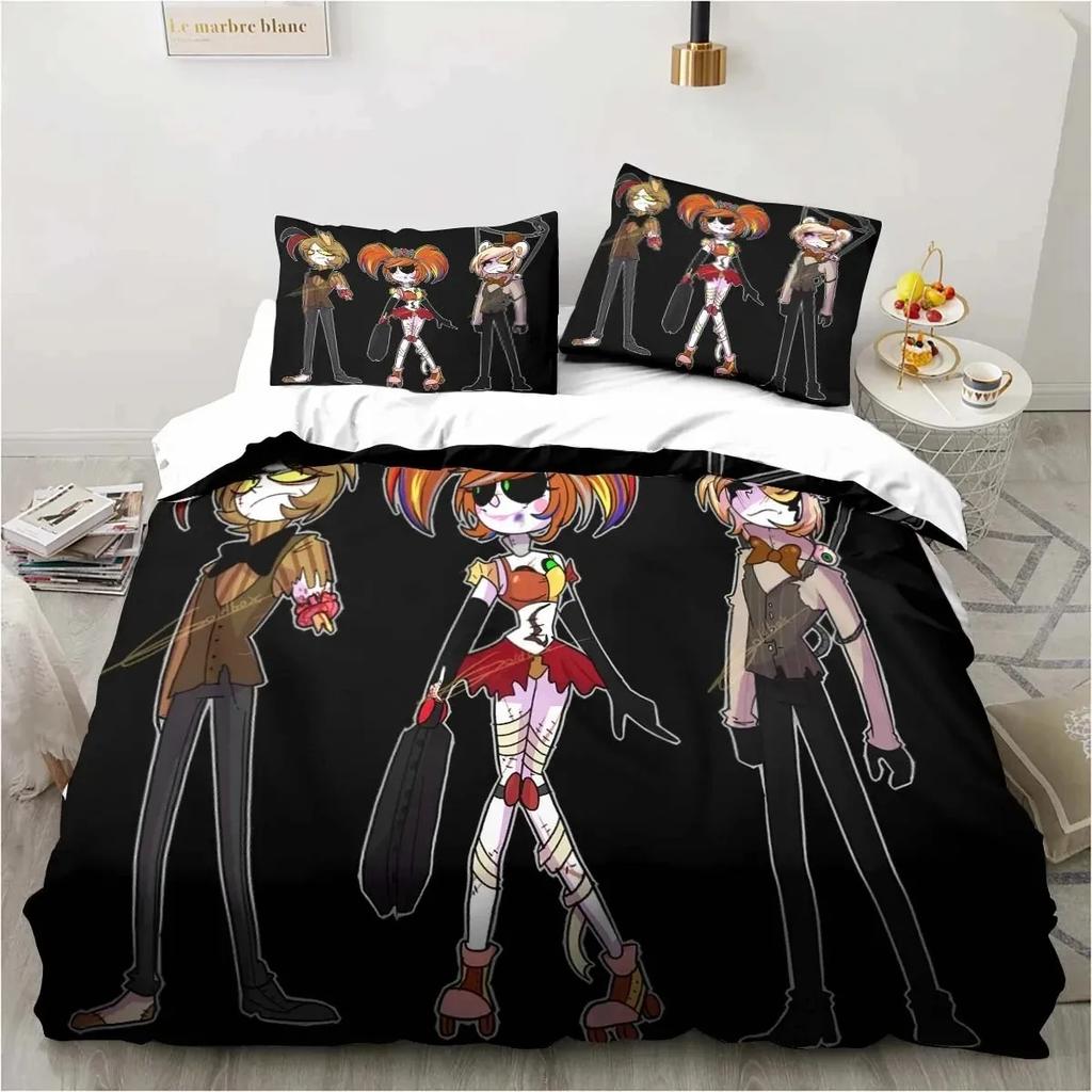 New 3D Print Murder-Drones Cartoon Bedding Set,Duvet Cover Bed Set Quilt Cover Pillowcase,King Queen Twin Size Boys Girls Adults