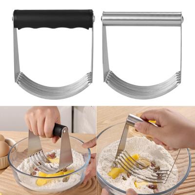 Edelstahl Gebäckschneider Professioneller Teigmischer mit ergonomischem Griff Hochbelastbares Butterteigschneidewerkzeug für Kekse Kuchenböden