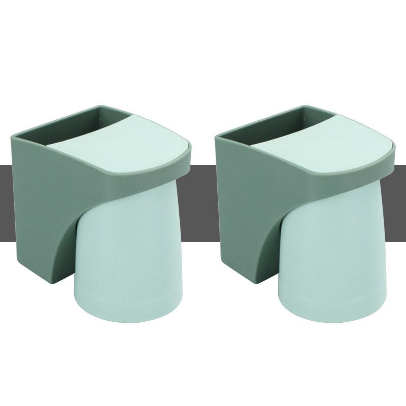 Toothbrush Cup Holder Toothpaste Holder Wall Mount with Self-draining Design & Magnetic Cup Space Saver & Easy Installation