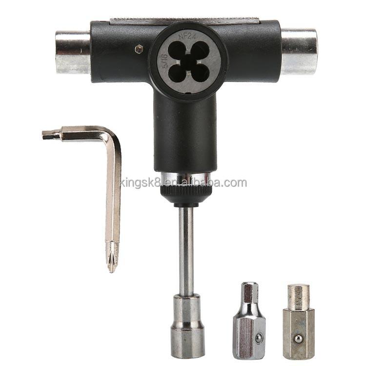 Skateboard Semi-automatic Tool Wrench Multi-function Accessories Repair Four-wheel T-shaped Electric Wheel Tools чёрный