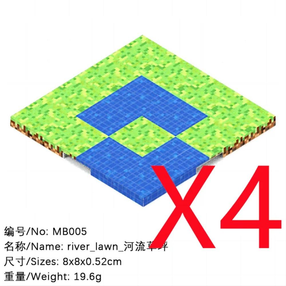 Animal Wheat Block Scene Building Mine World Magnetic Base Plate Magnetic Building Block Toys Children's Toys Gift DIY 2CM X045