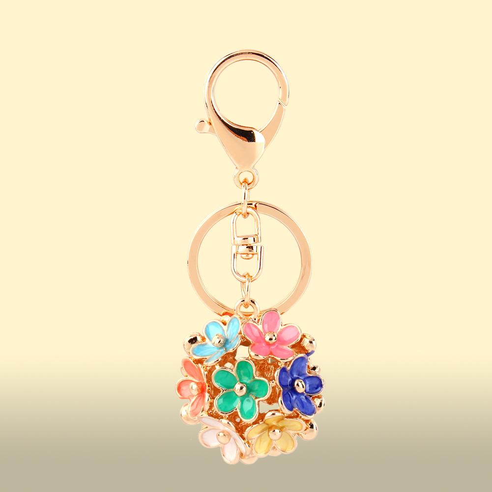 Pretty Heart Key Chain, Rhinestone Key Purse Pendant, Flower Key Chain, Bag Bag Pendant