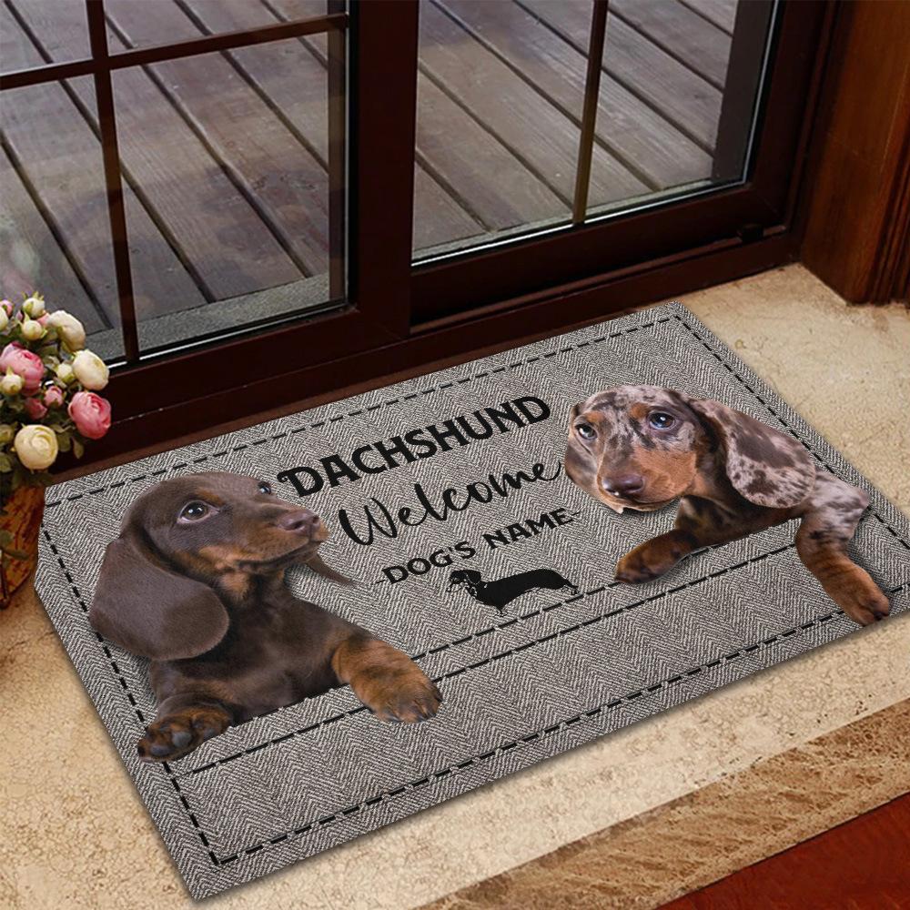 photo Custom mat anti-slip personalized printed picture Flannel Floor d dog doormats for Bath Door Living Room
